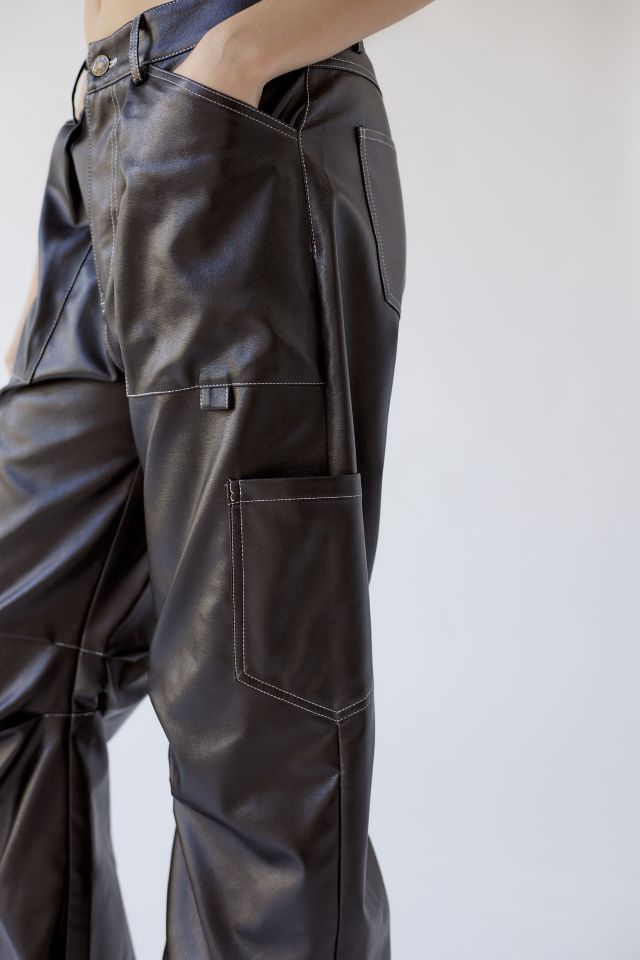 Lioness Miami Vice Faux Leather Cargo Pant | Urban Outfitters