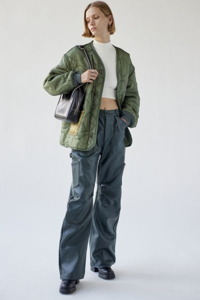 LIONESS MIAMI VICE FAUX LEATHER CARGO PANT 