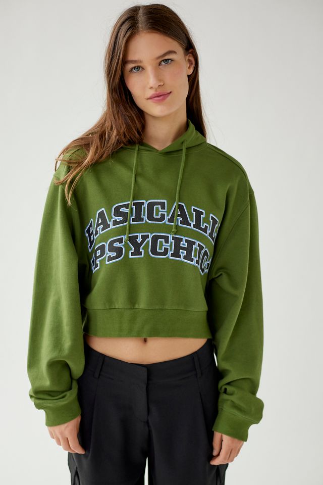 UO Psychic Cropped Hoodie Sweatshirt | Urban Outfitters