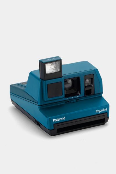 Vintage Polaroid Blue Impulse 600 Instant Camera Refurbished by Retrospekt