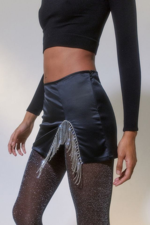 UO Satin Diamante Mini Skirt #1