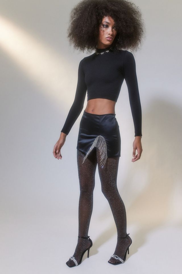 UO Satin Diamante Mini Skirt #3
