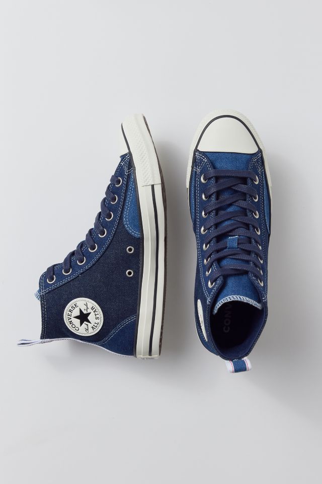 Converse Chuck Taylor All Star Workwear Sneakers in Blue Denim-Black