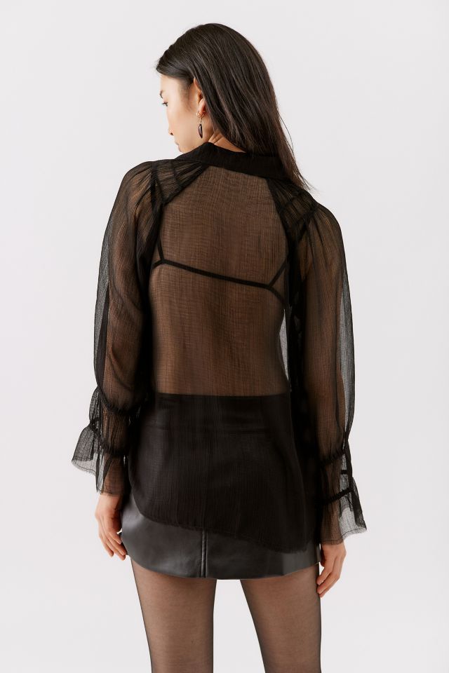 UO Dion Sheer Chiffon Top #2