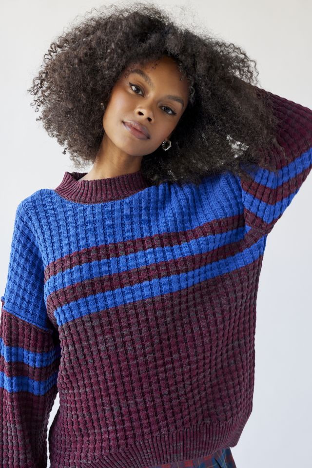 BDG Max Waffle Knit Recycled Pullover Sweater | Urban Outfitters