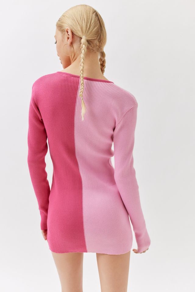 Robe Mini Daisy Street en Tricot Colorblock Cœur #1