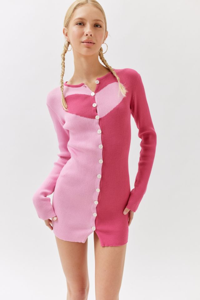 Robe Mini Daisy Street en Tricot Colorblock Cœur #3