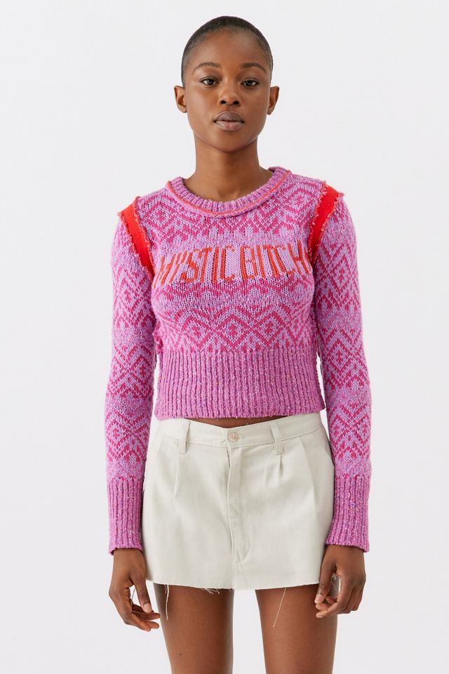 NWT Urban Outfitters BDG Shauna Jacquard Crew Neck Pullover Sweater Small  MP $69