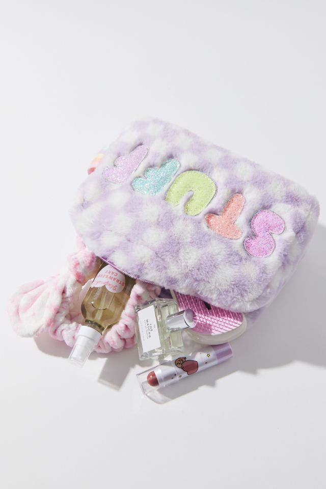 OMG Accessories Checkerboard Plush Pouch #1