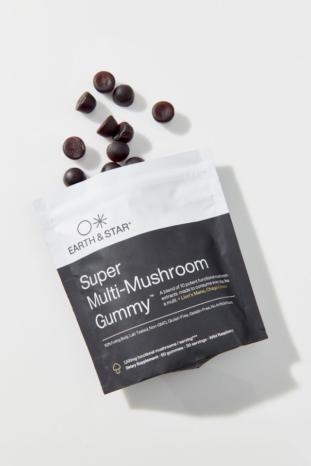 Earth And Star Super Multi Mushroom Gummy Supplement Urban Outfitters 8398