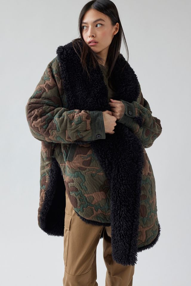 FRIED RICE Dolman Reversible Camo Quilted Coat | Urban Outfitters