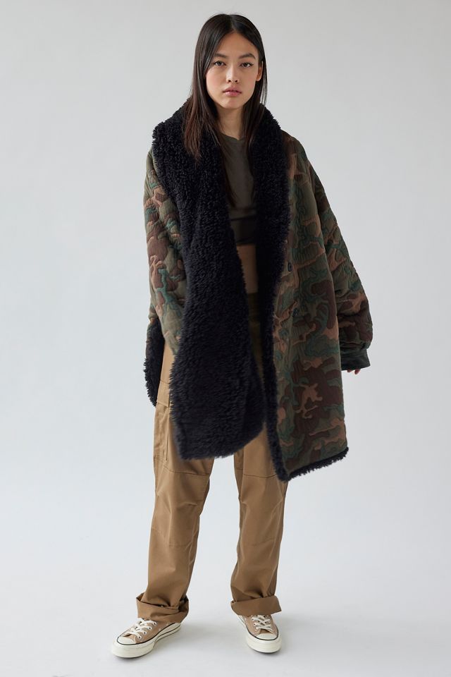 FRIED RICE Dolman Reversible Camo Quilted Coat | Urban Outfitters