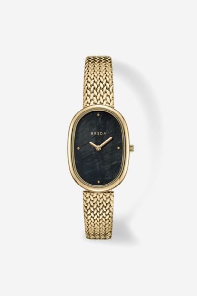 Breda Jane Mesh Strap Watch, 23mm In Gold