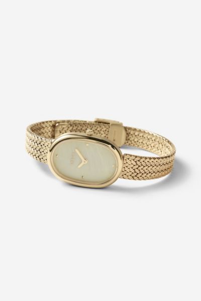 Shop Breda Jane Tethered Mesh Bracelet Analog Quartz Watch In Gold, Women's At Urban Outfitters