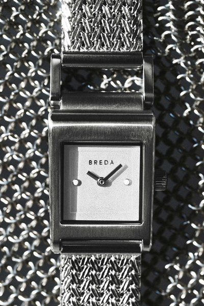 BREDA Revel Tethered Mesh Bracelet Analog Quartz Watch