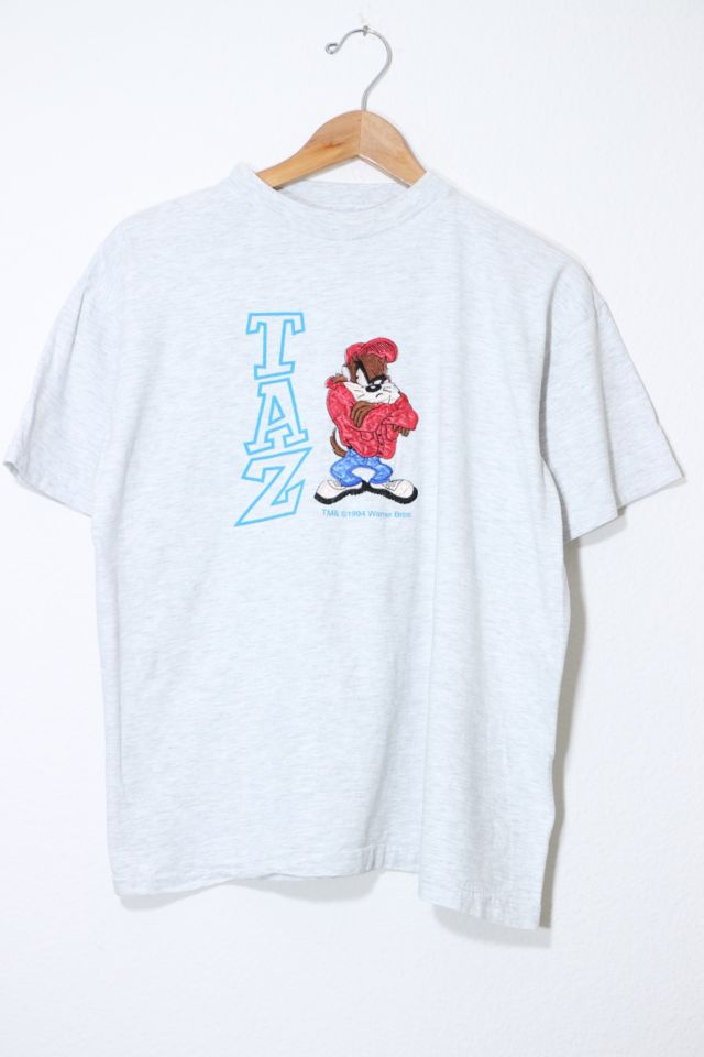 Vintage 1994 TAZ Warner Bros Applique and Embroidery T-shirt | Urban ...