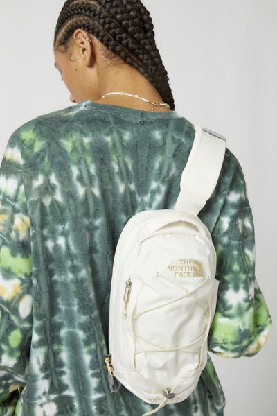 The North Face White Borealis Sling Pouch In Gardenia White Dark Heather + Gravel