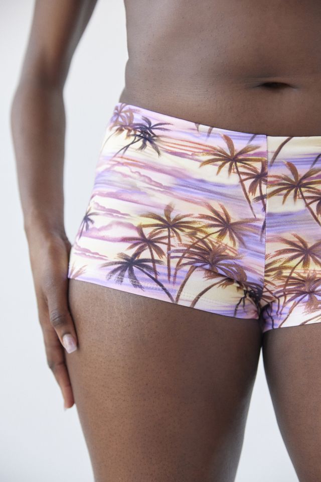 Urban Outfitters Out From Under Bay Printed Boyshort Bikini Bottom