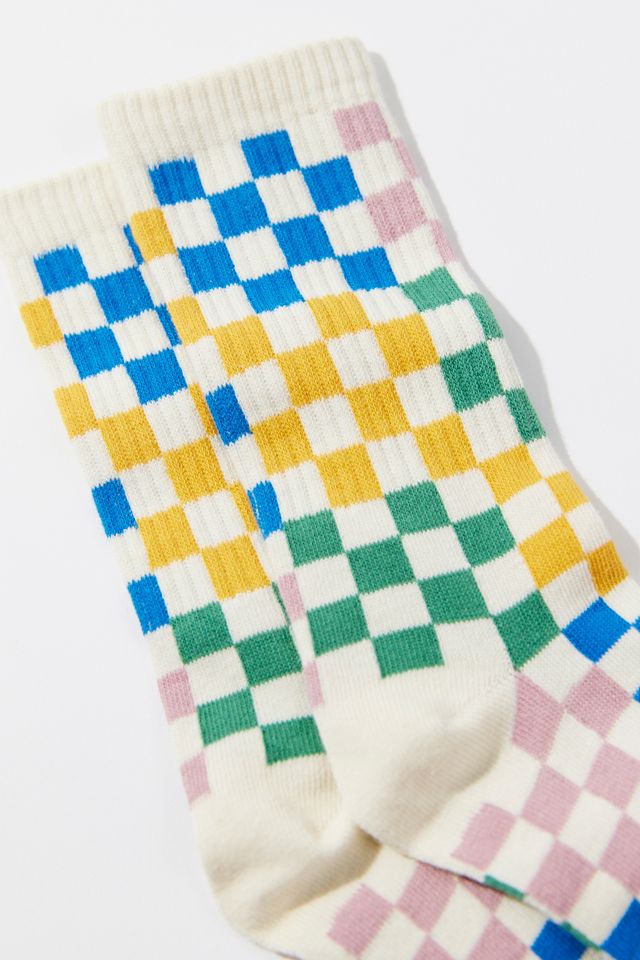 Multi-Check Crew Sock #1