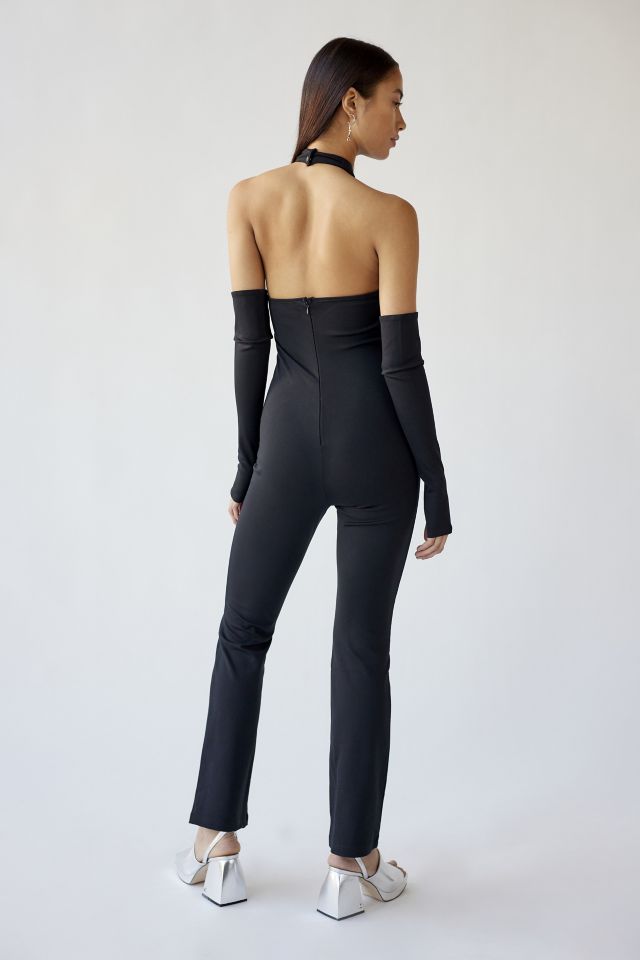 UO Patti Cutout Jumpsuit & Fingerless Glove Set #2