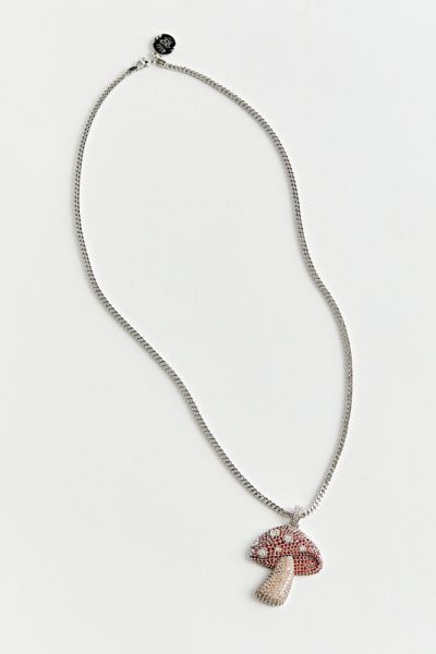 King Ice Shroom Necklace In Silver, Men's At Urban Outfitters In Metallic