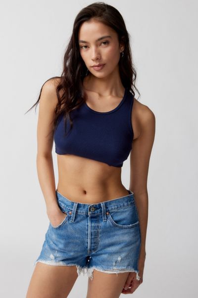 Levi's Plus 501 90s Straight Distressed Denim Shorts In Light Wash-blue In Vintage Denim Medium