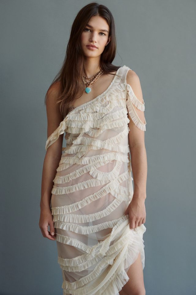 Sheer 2025 frill dress