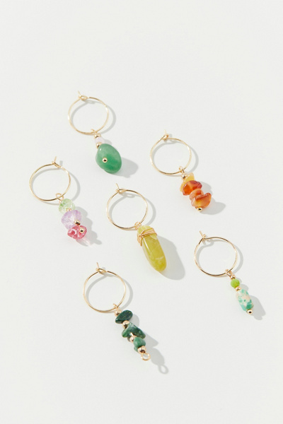 Stone Charm Hair Ring Set | Urban Outfitters