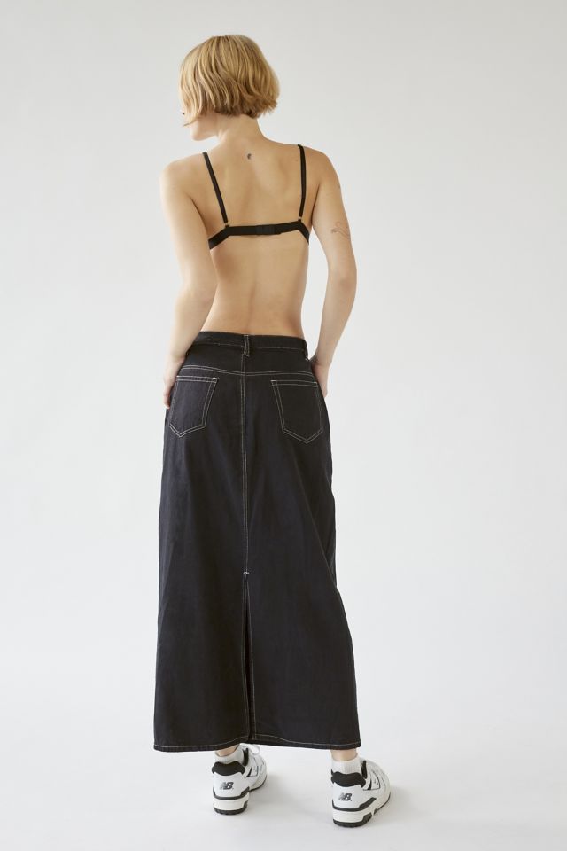 Urban Renewal Remade Overdyed Denim Maxi Skirt #1