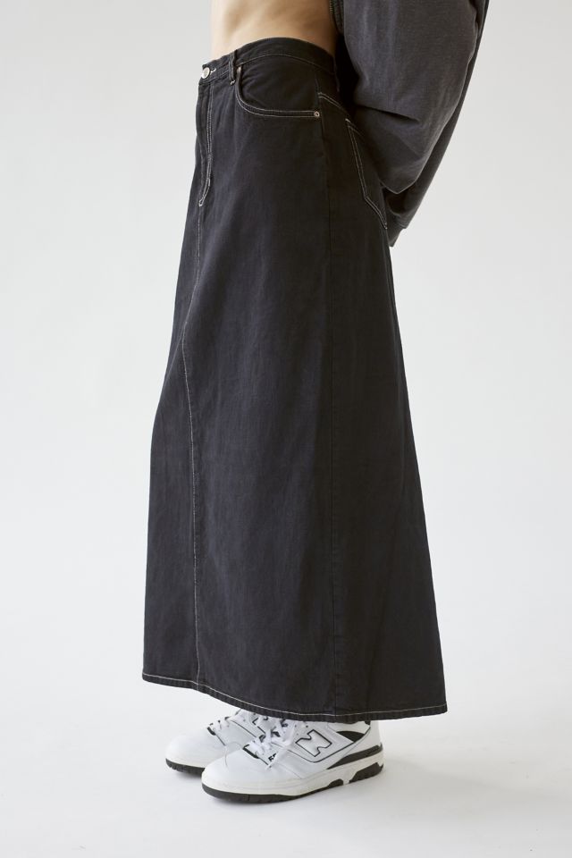 Urban Renewal Remade Overdyed Denim Maxi Skirt #2