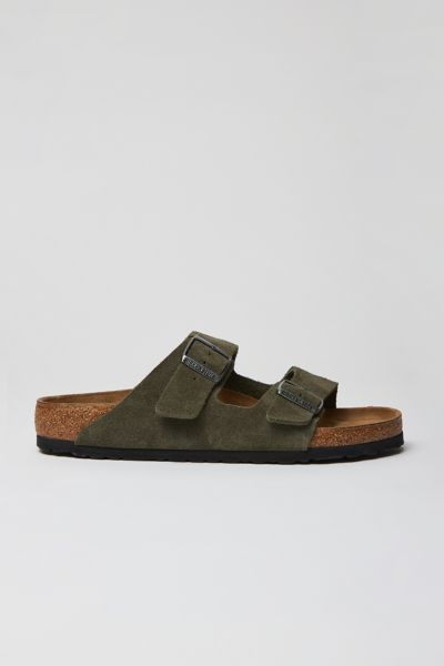 Birkenstock Arizona Thyme Slide Sandal In Olive