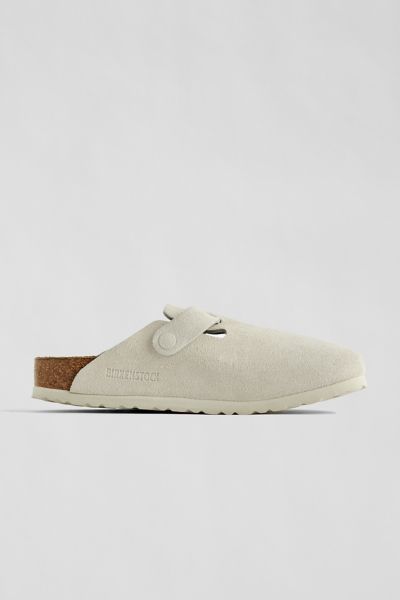Shop Birkenstock Boston Suede Clog In White, Men's At Urban Outfitters