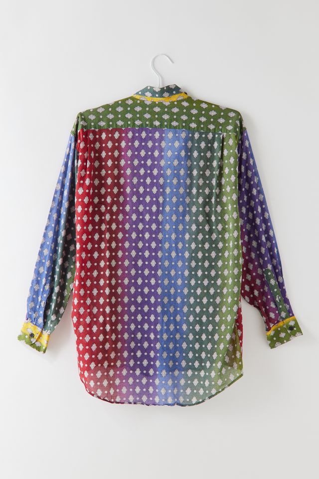 Vintage Rainbow Button-Down Shirt #1
