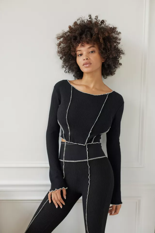 urbanoutfitters.com | Out From Under Bella Thermal Seamed Long Sleeve Top