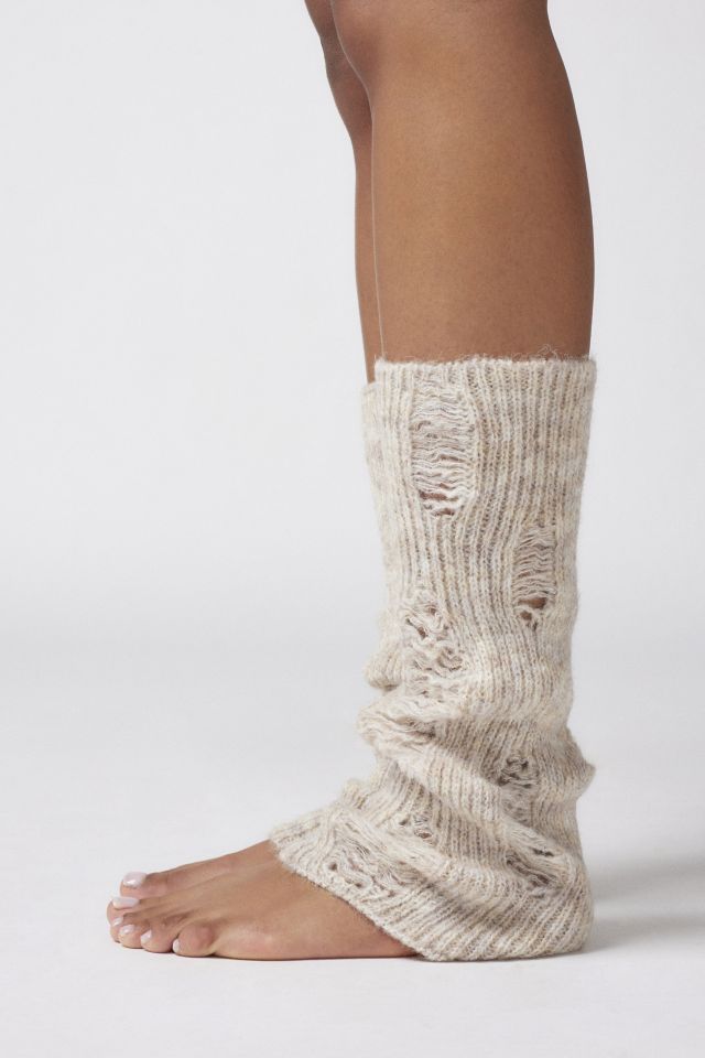 Cream Chunky Cable Knit Leg Warmers