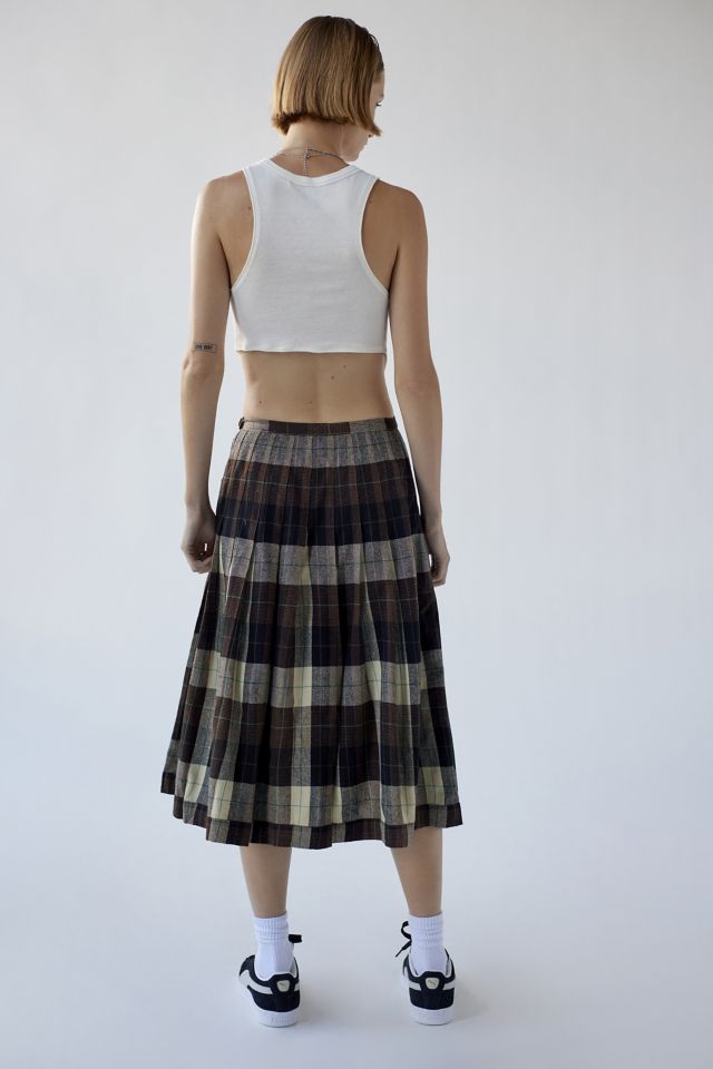 Urban Renewal Vintage Plaid Pleated Maxi Skirt #2
