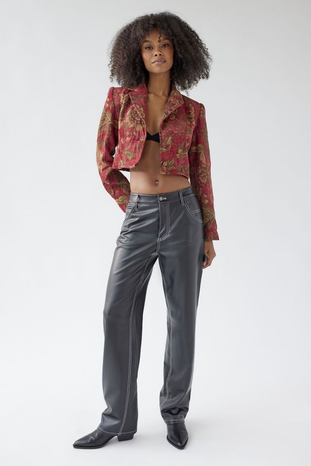 Urban Renewal Remade Cropped Floral Tapestry Jacket #3