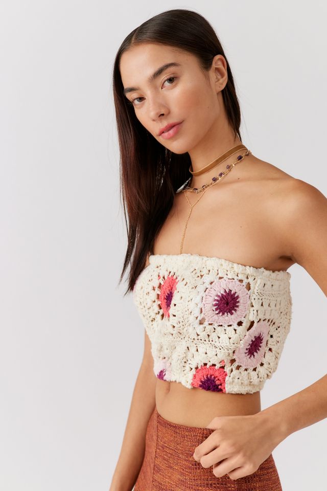 Urban Renewal Remade Crochet Blanket Tube Top #4