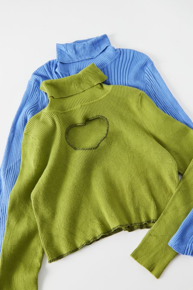 Urban Renewal Remade Heart Cut Out Ribbed Top #1