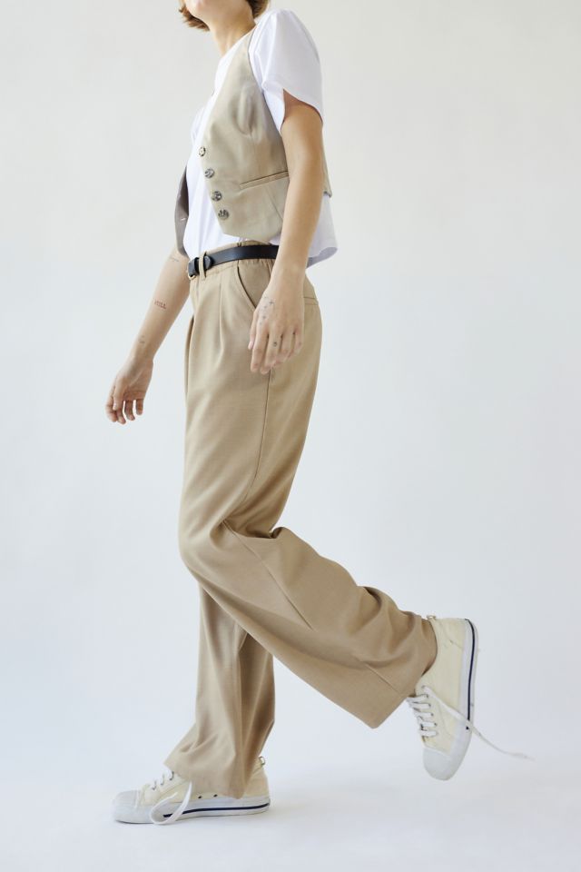 UO Martina Linen Low-Rise Trouser Pant