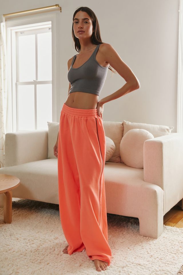 Out From Under Orange Wide Leg Lounge Pants Women Size S Urban