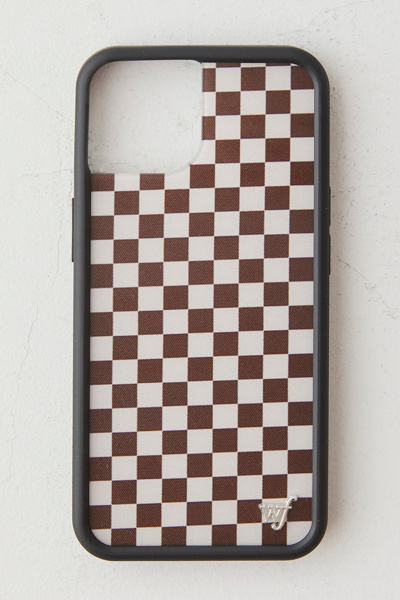 Wildflower Brown Checkered iPhone Case | Urban Outfitters