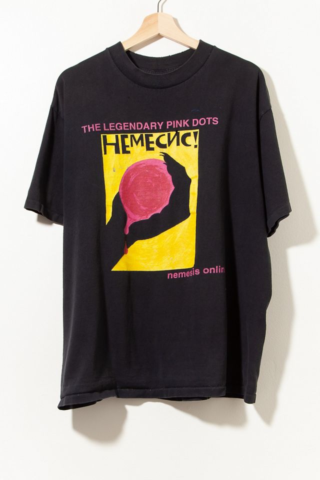 Vintage 1990s The Legendary Pink Dots Band T-Shirt Black Vintage 1990s The Legendary Pink Dots Band T-Shirt Black