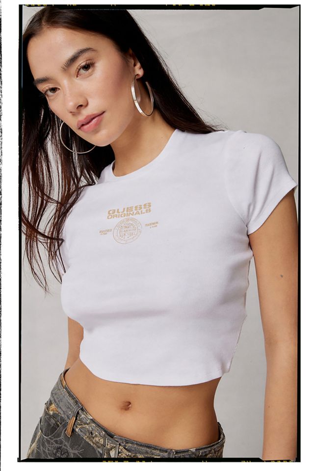 Guess hot sale cropped tee