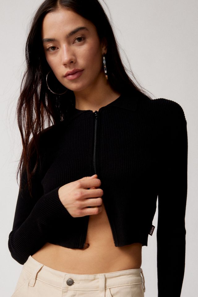 GUESS ORIGINALS Lyla Cropped Zip-Up Cardigan #1