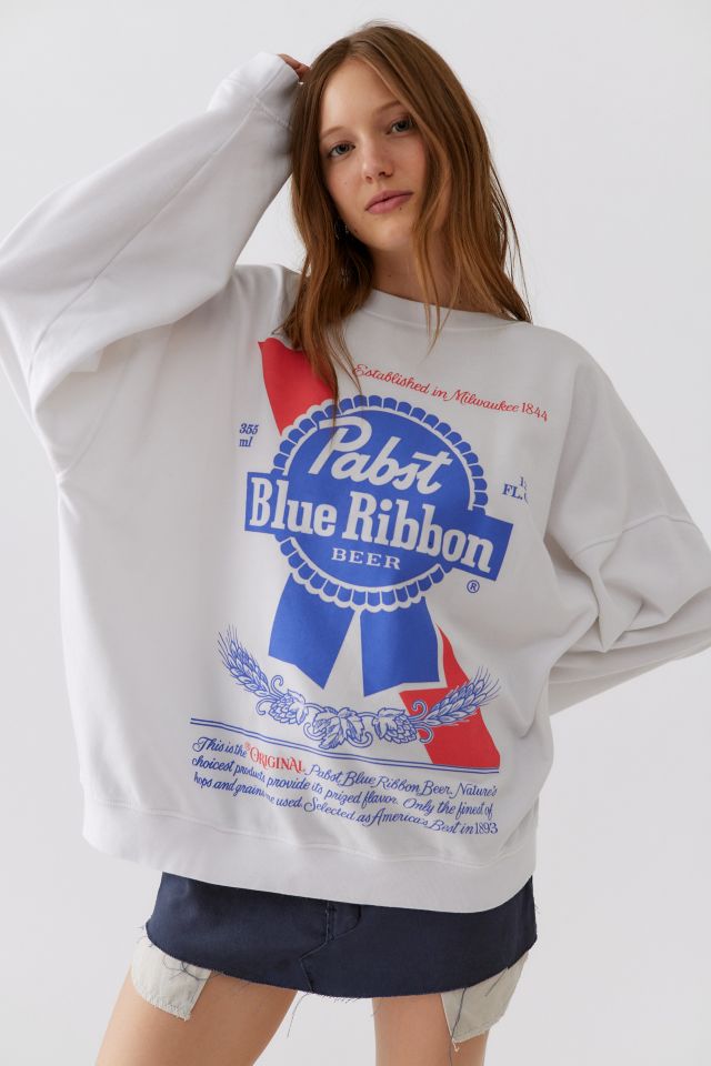 Pabst Blue Ribbon Beer Logo Pullover Sweatshirt | Urban Outfitters
