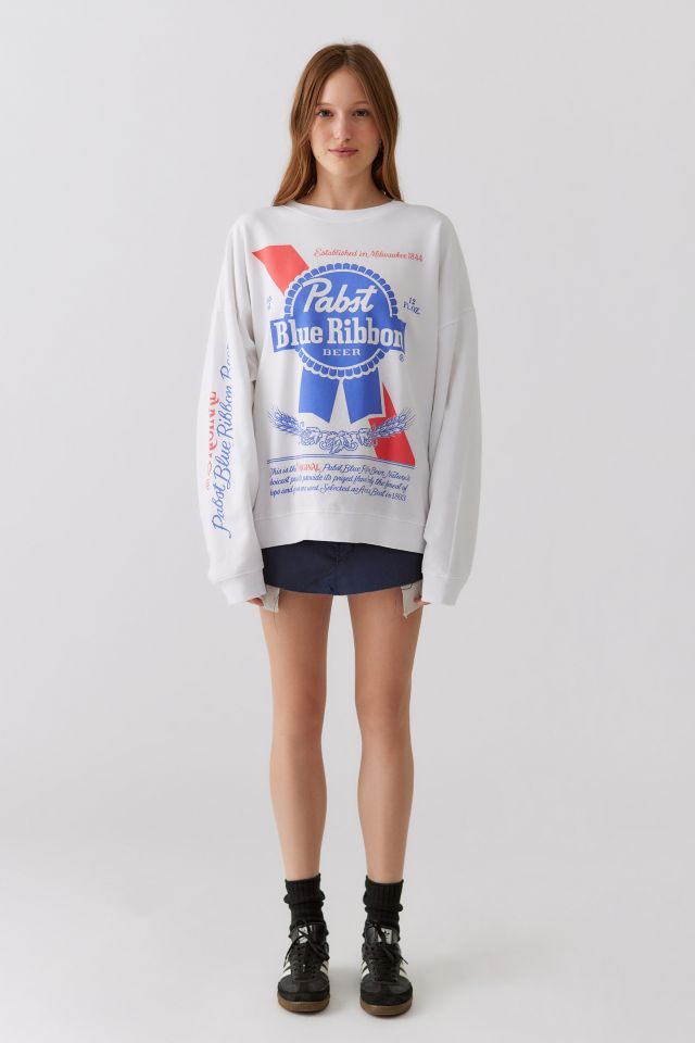 Pabst Blue Ribbon Beer Logo Pullover Sweatshirt Urban Outfitters