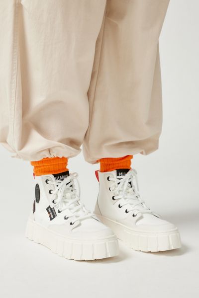 Palladium Pallatower Hi Platform Sneaker In Star White