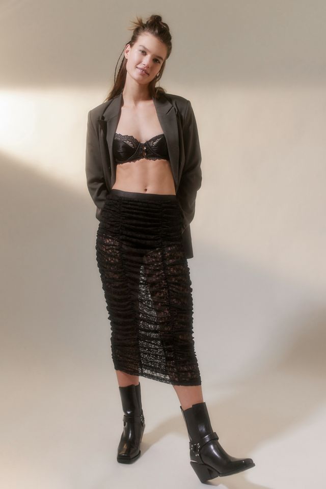 UO Emery Sheer Lace Midi Skirt #2
