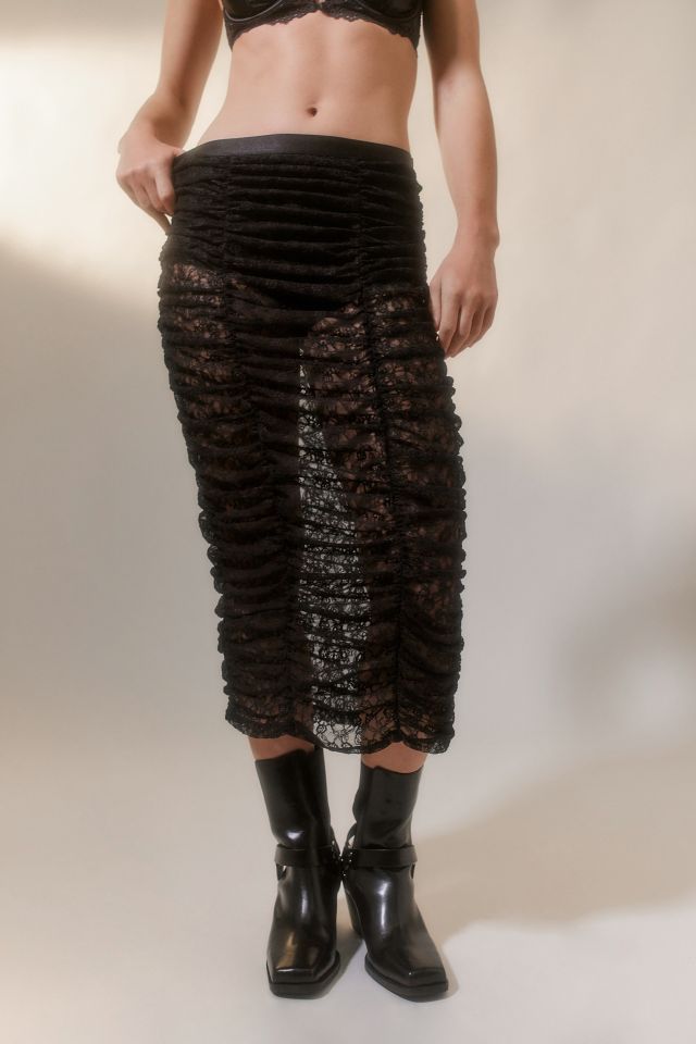 UO Emery Sheer Lace Midi Skirt #3